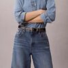 Jeans aus Leinenmischung mit weitem Bein Jeans aus Leinenmischung mit weitem Bein