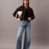 Jeans aus Lyocell-Mischung mit weitem Bein Jeans aus Lyocell-Mischung mit weitem Bein
