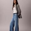 Jeans aus Lyocell-Mischung mit weitem Bein Jeans aus Lyocell-Mischung mit weitem Bein