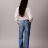 Jeans aus Lyocell-Mischung mit weitem Bein Jeans aus Lyocell-Mischung mit weitem Bein