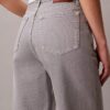 Jeans mit superhohem Bund und weitem Bein Jeans mit superhohem Bund und weitem Bein