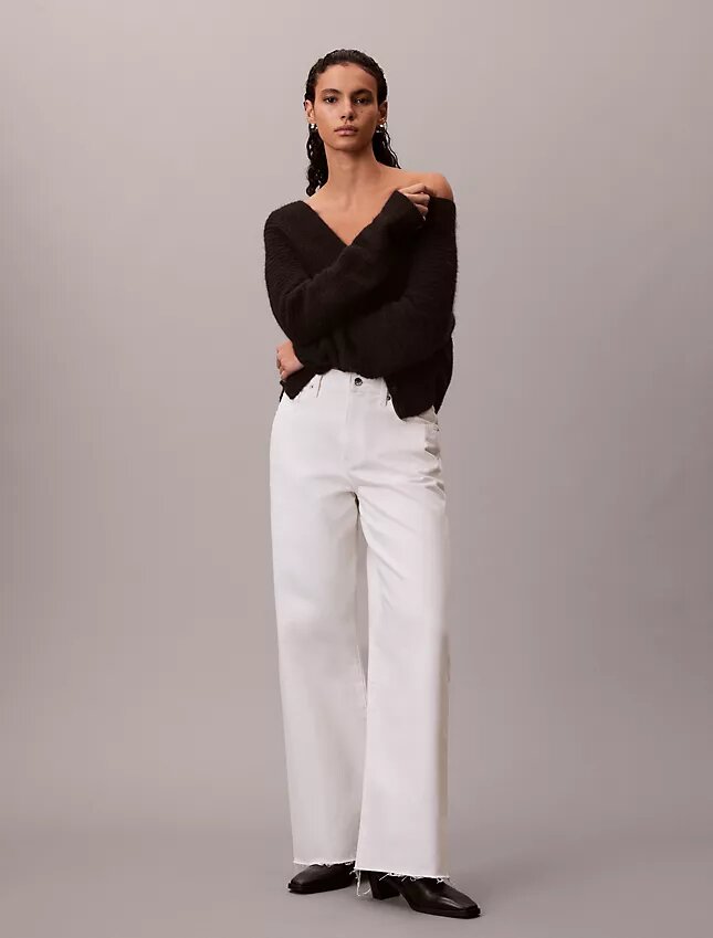 Jeans mit weitem Bein Jeans mit weitem Bein