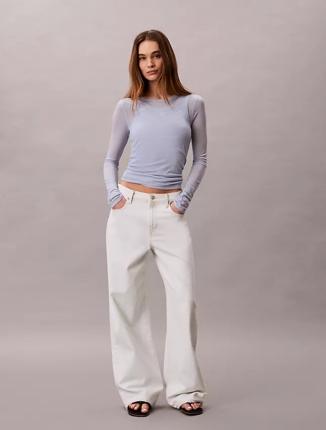 Jeans mit weitem Bein Jeans mit weitem Bein