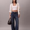 Jeans mit weitem Bein Jeans mit weitem Bein