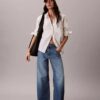 Jeans mit weitem Bein Jeans mit weitem Bein