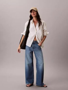 Jeans mit weitem Bein