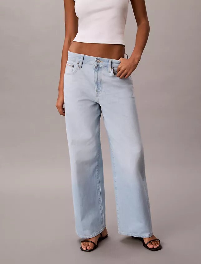 Jeans mit weitem Bein Jeans mit weitem Bein