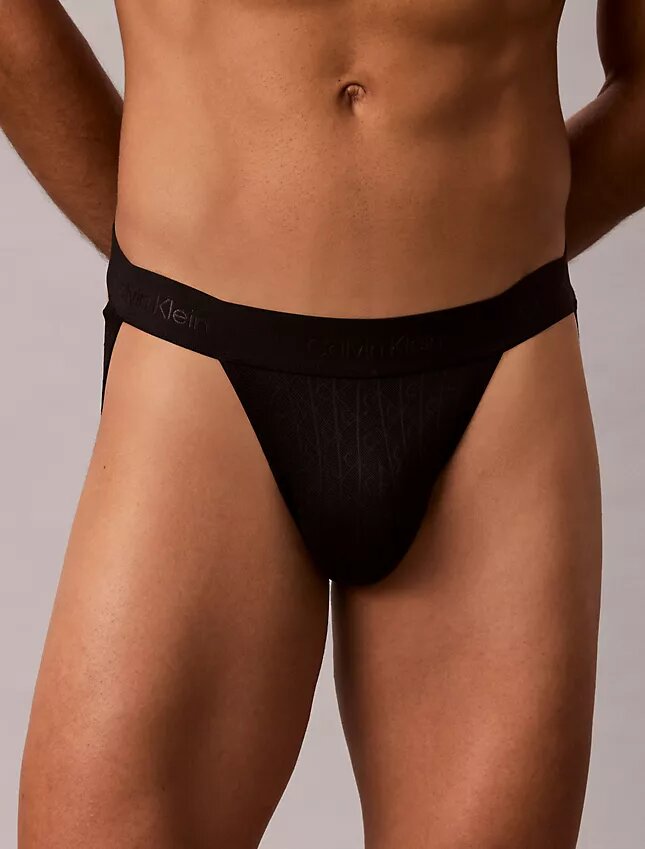 Jockstrap aus Mikrofaser und Spitze Jockstrap aus Mikrofaser und Spitze