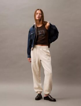 Jogginghose aus Fleece mit Monogram Jogginghose aus Fleece mit Monogram