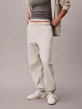 Jogginghose aus Fleece mit Monogram