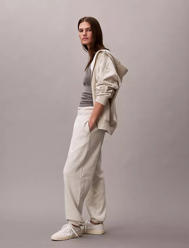 Jogginghose aus Fleece mit Monogram Jogginghose aus Fleece mit Monogram