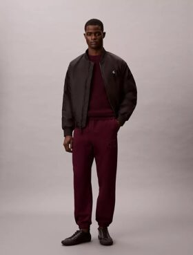 Jogginghose mit Monogram-Aufnäher aus Fleece