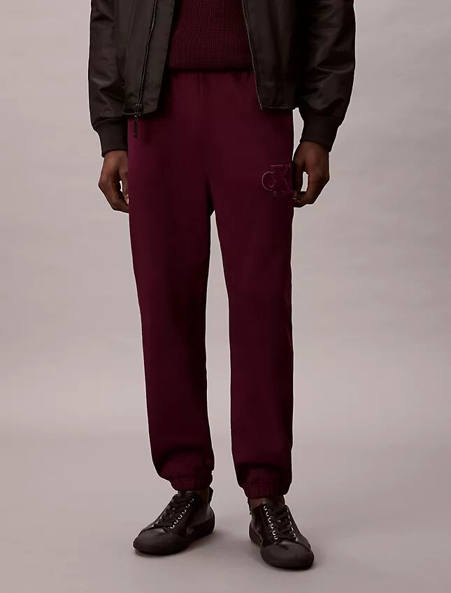 Jogginghose mit Monogram-Aufnäher aus Fleece Jogginghose mit Monogram-Aufnäher aus Fleece
