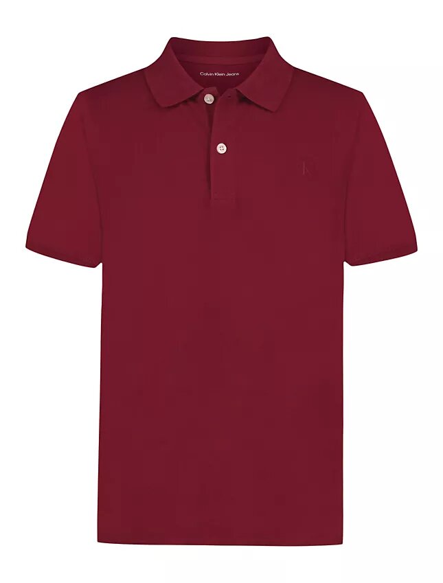 Jungen-Polohemd mit tonalem Monogram Jungen-Polohemd mit tonalem Monogram