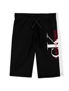 Jungen-Sweatshorts mit vertikalem Monologo-Print