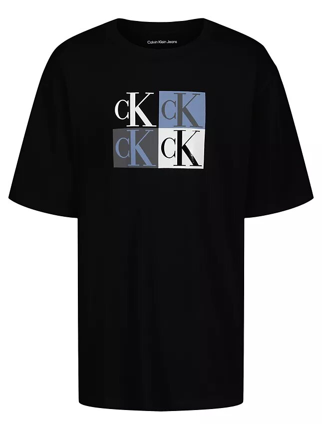 Jungen-T-Shirt mit Farbblock-Design und Monogram Jungen-T-Shirt mit Farbblock-Design und Monogram
