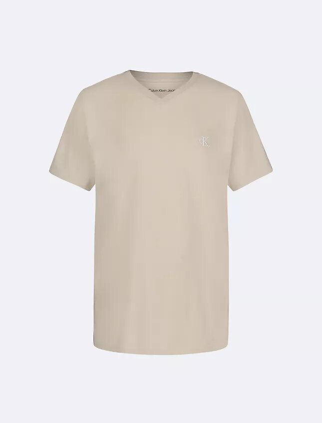 Jungen-T-Shirt mit Monogram und V-Ausschnitt Jungen-T-Shirt mit Monogram und V-Ausschnitt