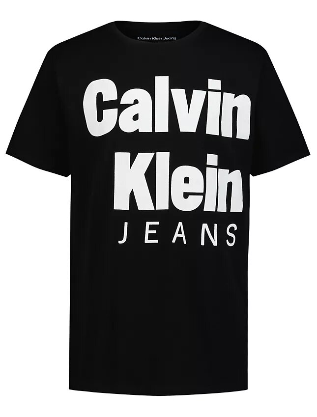 Jungen-T-Shirt mit Rundhalsausschnitt und auffälligem CKJ-Logo Jungen-T-Shirt mit Rundhalsausschnitt und auffälligem CKJ-Logo
