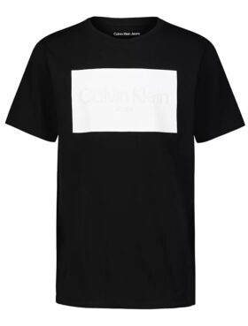 Jungen-T-Shirt mit Rundhalsausschnitt und Ck-Logo-Block