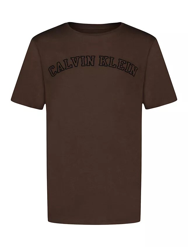 Jungen-T-Shirt mit Rundhalsausschnitt und Schablonenlogo Jungen-T-Shirt mit Rundhalsausschnitt und Schablonenlogo