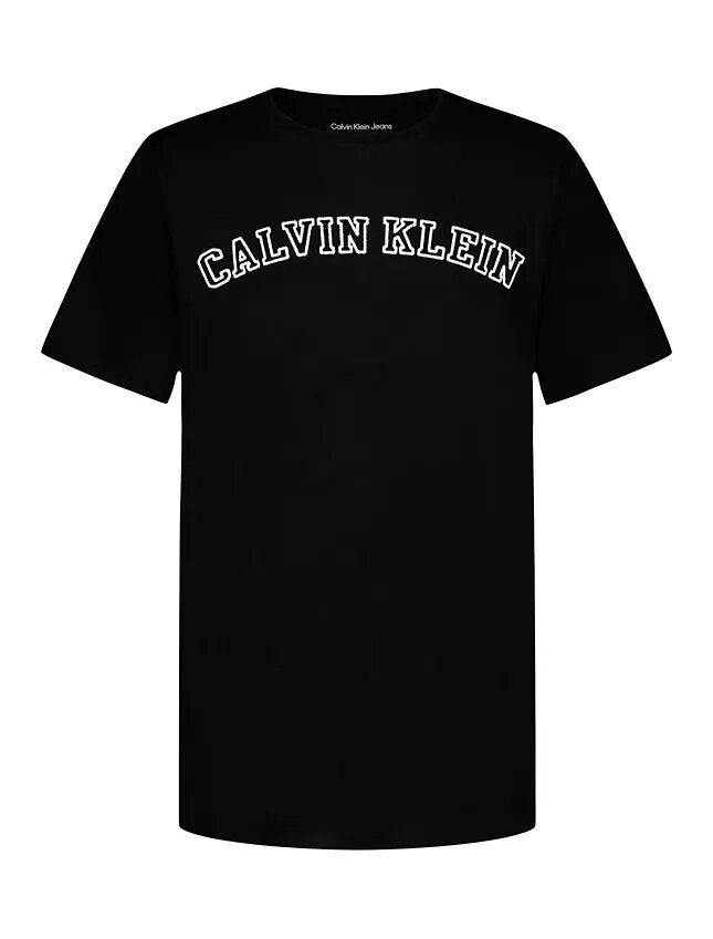 Jungen-T-Shirt mit Rundhalsausschnitt und Schablonenlogo Jungen-T-Shirt mit Rundhalsausschnitt und Schablonenlogo