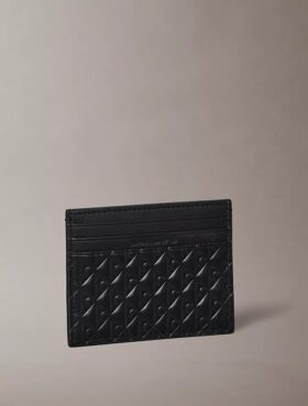 Kartenetui mit durchgehendem Monogram-Prägedruck