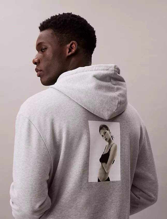 Kate Moss Fleece-Hoodie mit Grafikprint Kate Moss Fleece-Hoodie mit Grafikprint