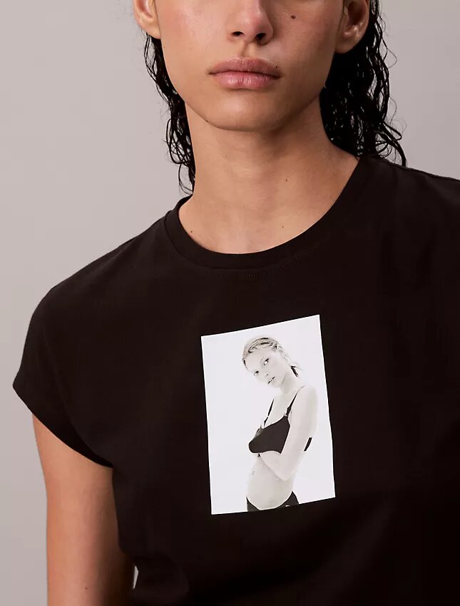 Kate Moss Grafik-Baby-T-Shirt Kate Moss Grafik-Baby-T-Shirt