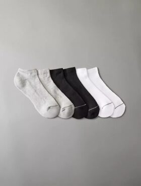 Klassische 6er-Packung No-Show-Socken