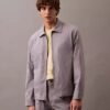 Klassische Reißverschluss-Hemdjacke aus Baumwollmischung Klassische Reißverschluss-Hemdjacke aus Baumwollmischung