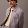 Klassische Reißverschluss-Hemdjacke aus Baumwollmischung Klassische Reißverschluss-Hemdjacke aus Baumwollmischung