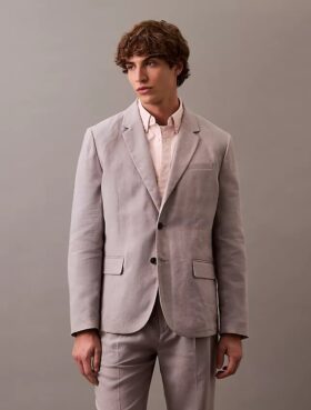 Klassischer Blazer aus Leinenmischung