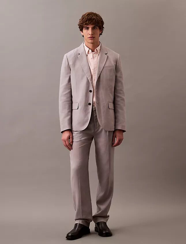 Klassischer Blazer aus Leinenmischung Klassischer Blazer aus Leinenmischung