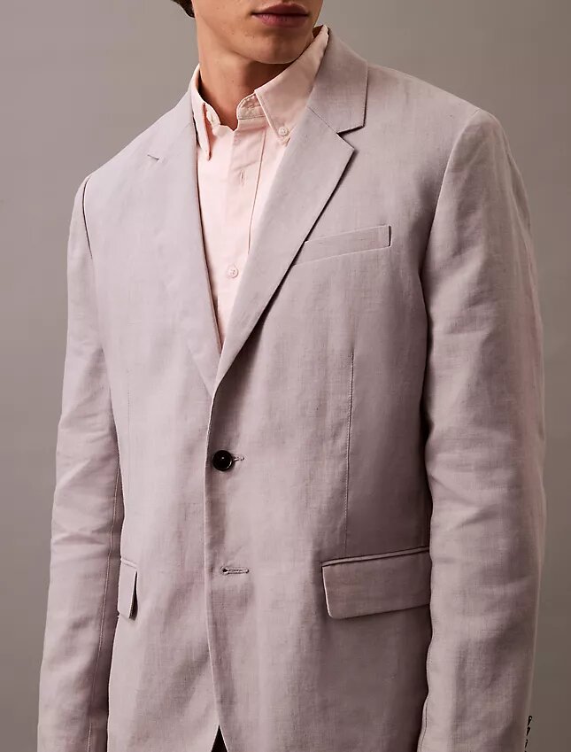 Klassischer Blazer aus Leinenmischung Klassischer Blazer aus Leinenmischung