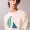 Klassischer Pullover mit Colorblock-Logo-Grafik