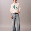 Klassischer Pullover mit Colorblock-Logo-Grafik