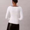 Klassischer Pullover mit Rundhalsausschnitt aus Baumwollmischung Klassischer Pullover mit Rundhalsausschnitt aus Baumwollmischung