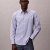 Klassisches Button-Down-Hemd aus gestreifter Cotton Stretch-Baumwolle Klassisches Button-Down-Hemd aus gestreifter Cotton Stretch-Baumwolle