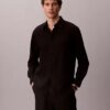 Klassisches Button-Down-Hemd aus Leinen und Baumwolle Klassisches Button-Down-Hemd aus Leinen und Baumwolle