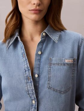 Klassisches Denim-Hemd mit Knopfleiste