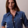 Klassisches Denim-Hemd mit Knopfleiste