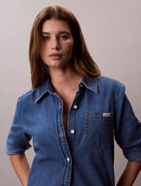 Klassisches Denim-Hemd mit Knopfleiste
