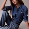 Klassisches Denim-Hemd mit Knopfleiste