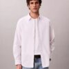 Klassisches Oxford-Hemd aus Cotton Stretch mit Streifen und Button-Down-Kragen