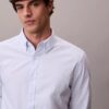 Klassisches Oxford-Hemd aus Cotton Stretch mit Streifen und Button-Down-Kragen