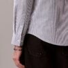 Klassisches Oxford-Hemd aus Cotton Stretch mit Streifen und Button-Down-Kragen