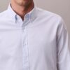 Klassisches Oxford-Hemd aus Cotton Stretch mit Streifen und Button-Down-Kragen