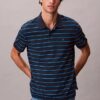 Klassisches Polohemd aus gestreiftem Baumwollpiqué Klassisches Polohemd aus gestreiftem Baumwollpiqué