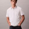 Klassisches Polohemd mit Monogram und Piqué-Einsätzen