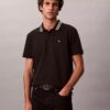 Klassisches Polohemd mit Monogram und Piqué-Einsätzen